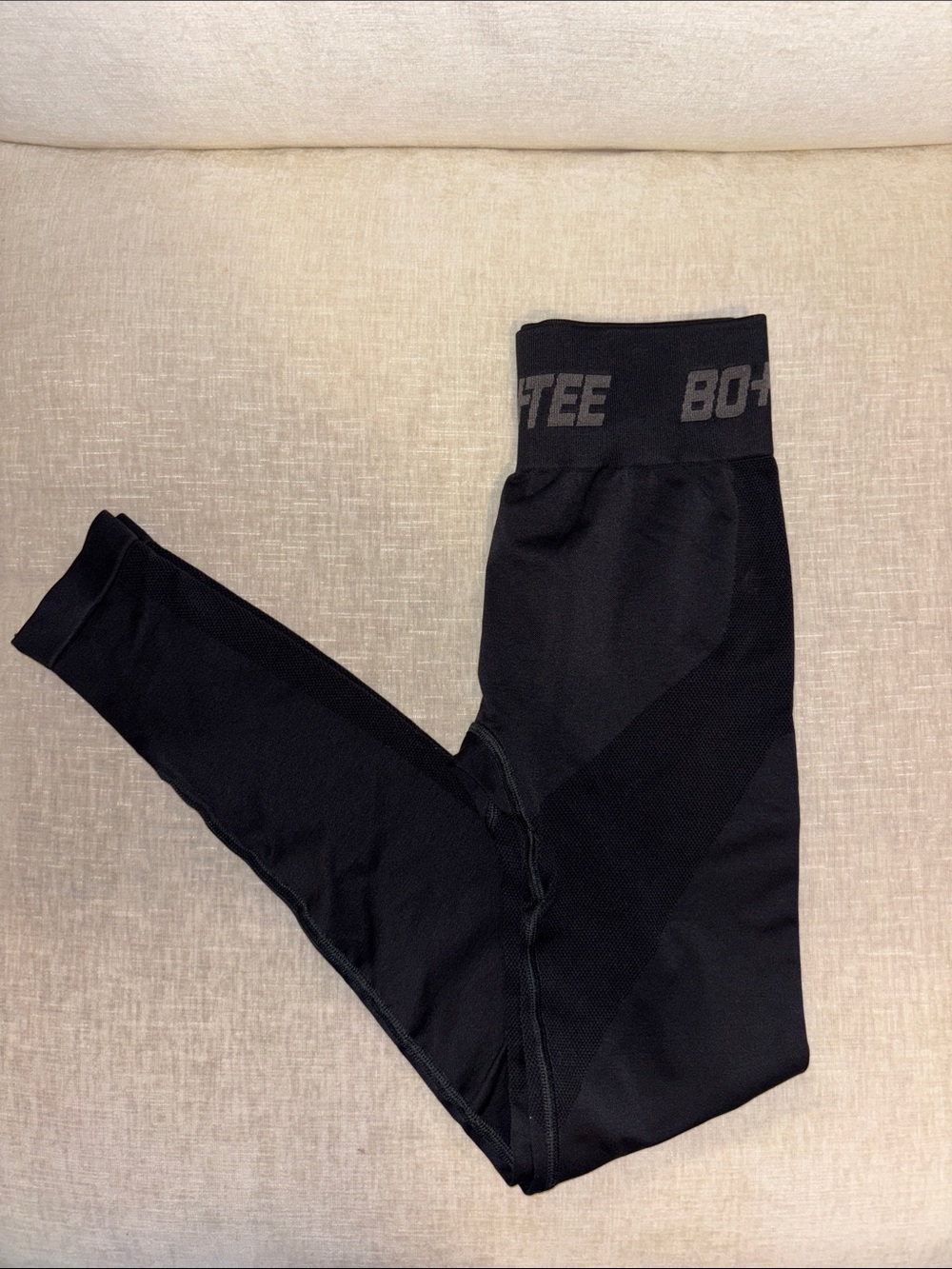 Black BO+TEE High-Waist Active Leggings
